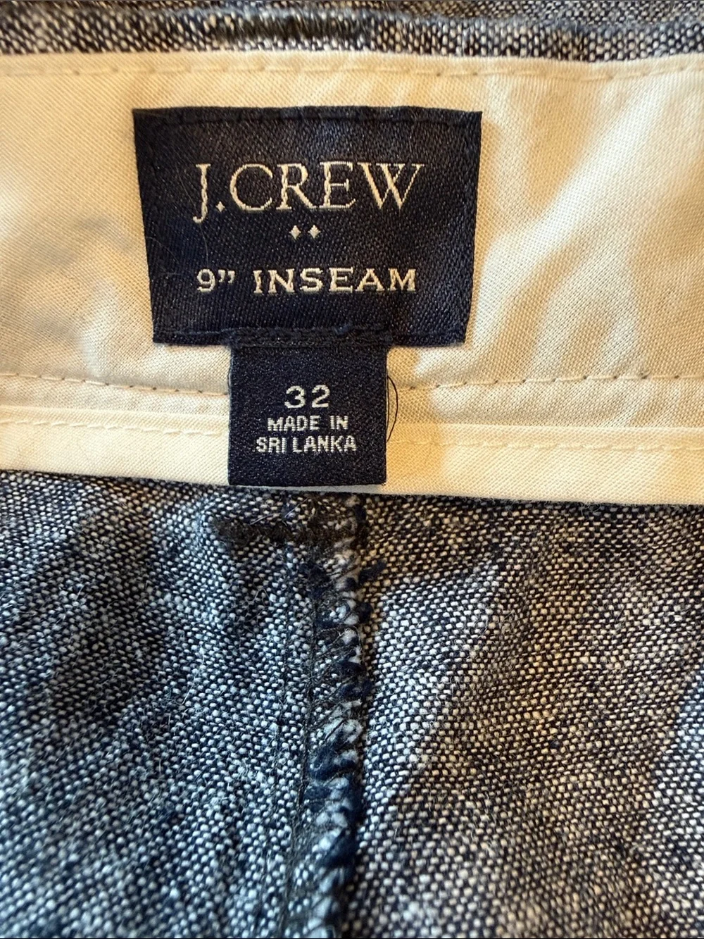 J. Crew Men's Heathered Blue-Gray Flat Front Shorts